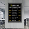 Success Arrivals Clock Canvas