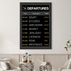 Success Departures Canvas Art Clock Canvas