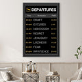 Success Departures Canvas Art Clock Canvas