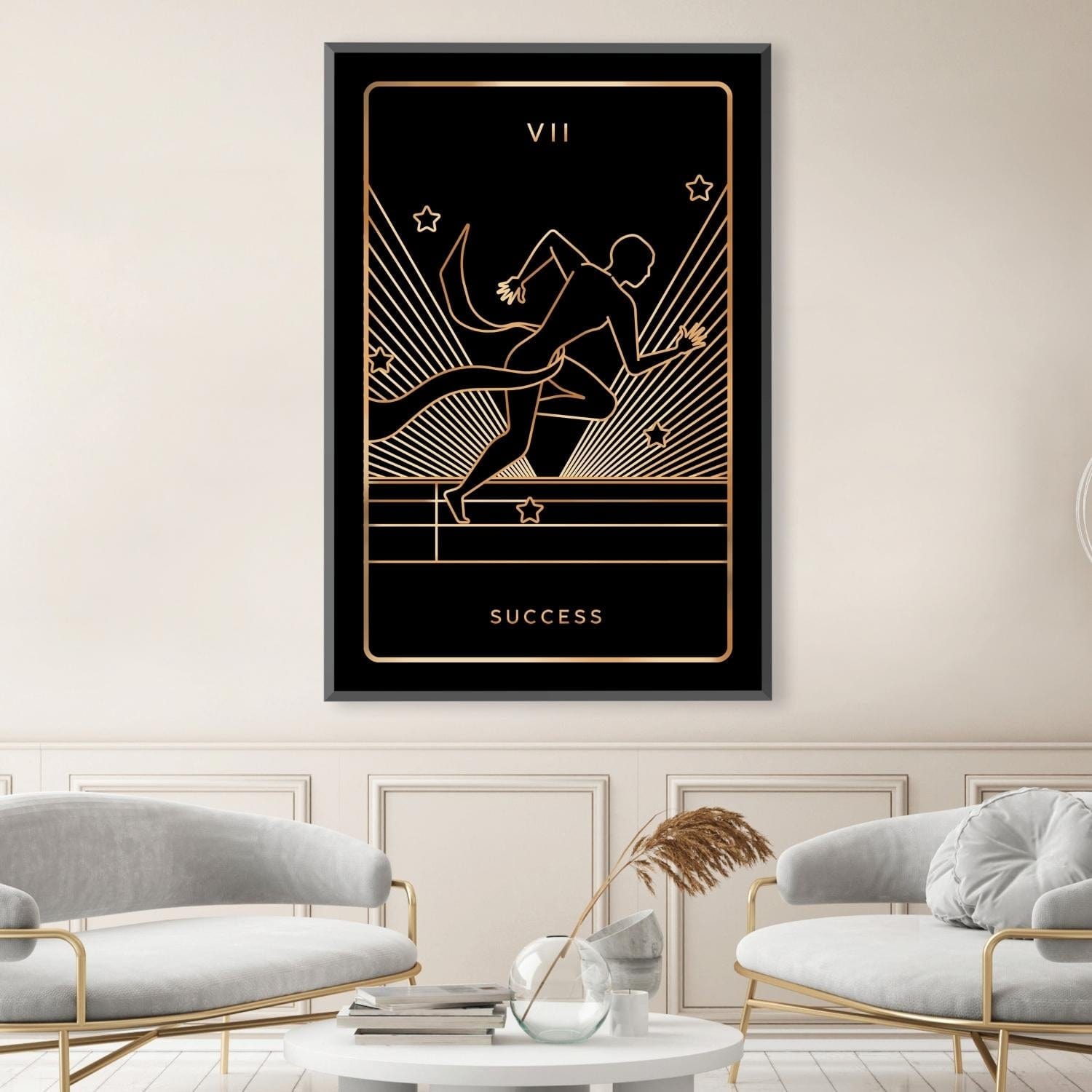 Success Tarot Card Canvas Art Clock Canvas