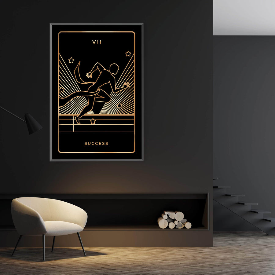 Success Tarot Card Clock Canvas
