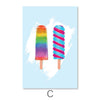 Summer Popsicles Canvas Art C / 30 x 45cm / Unframed Canvas Print Clock Canvas