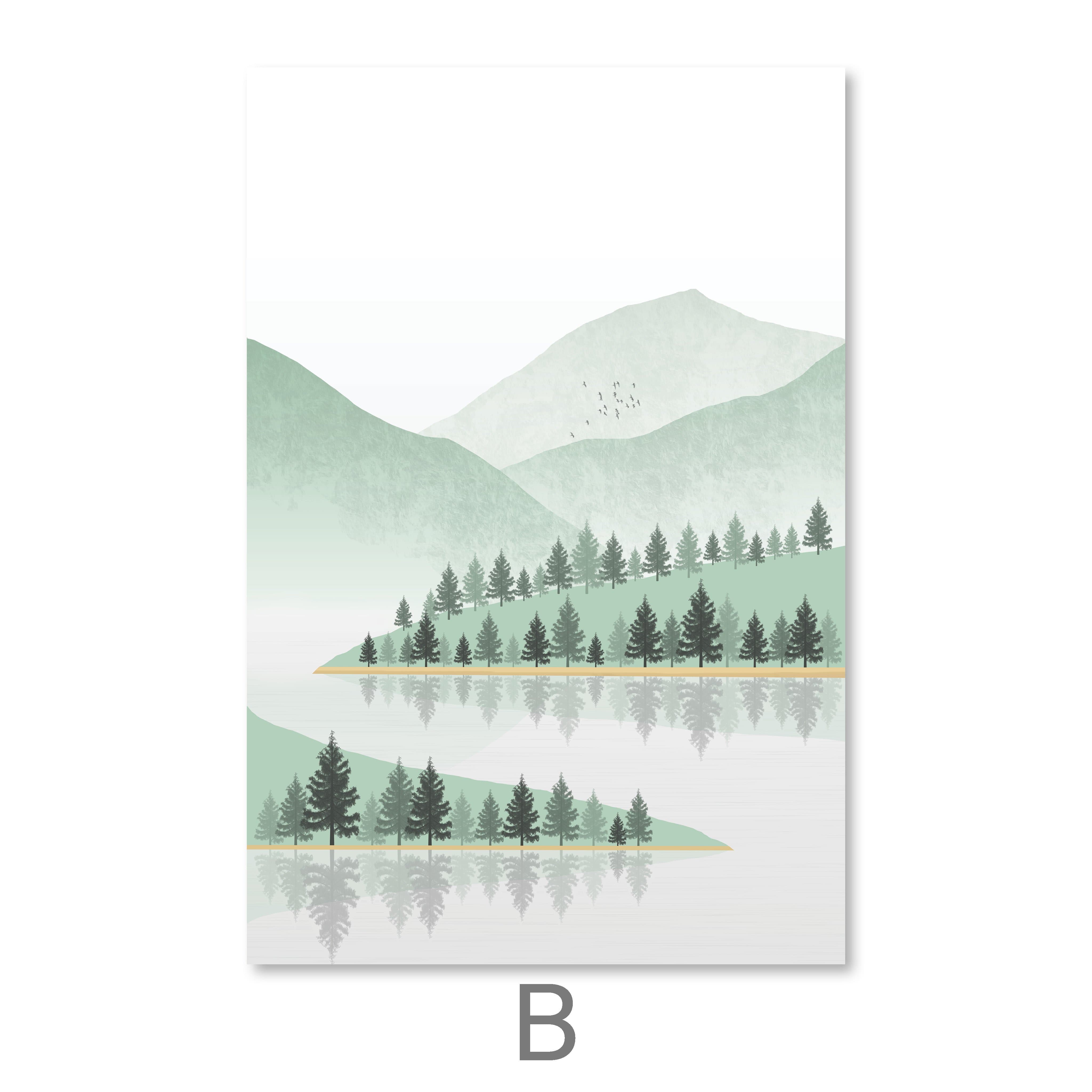 Summer Wilderness Canvas Art B / 40 x 50cm / No Board - Canvas Print Only Clock Canvas