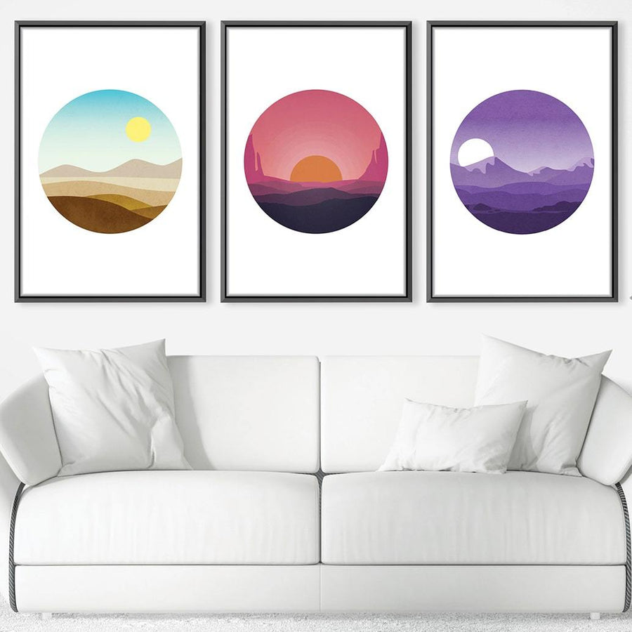 Sunny Plains Canvas Art Clock Canvas