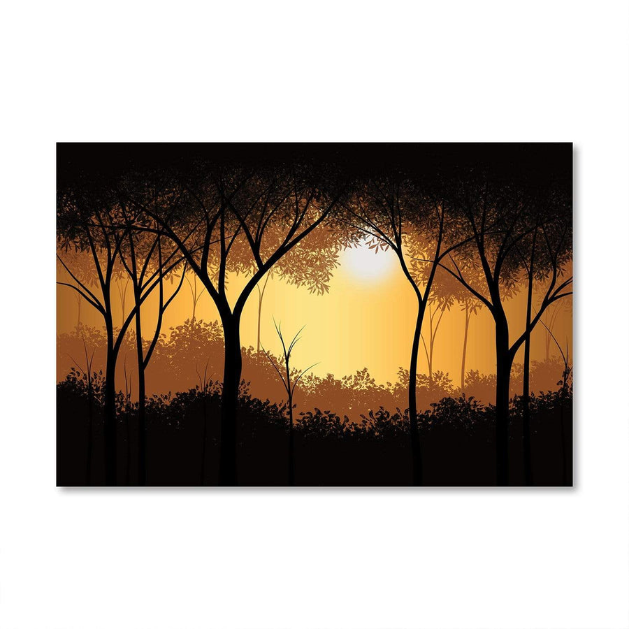 Sunset Forest Canvas Art Clock Canvas