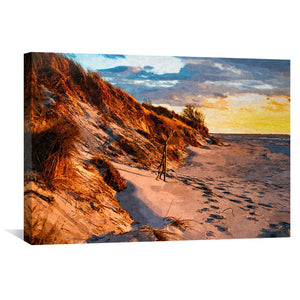 Sunset on the Dunes Canvas Art Clock Canvas