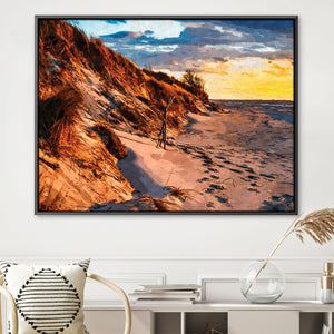 Sunset on the Dunes Canvas Art 45 x 30cm / Unframed Canvas Print Clock Canvas