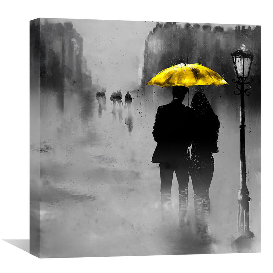 Sunshine In The Rain Canvas Art 30 x 30cm / Unframed Canvas Print Clock Canvas