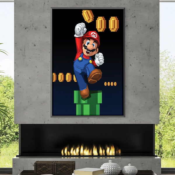 Super Mario Canvas Art Clock Canvas