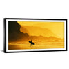 Surfer Sunset Print Art 50 x 25cm / Unframed Print Clock Canvas