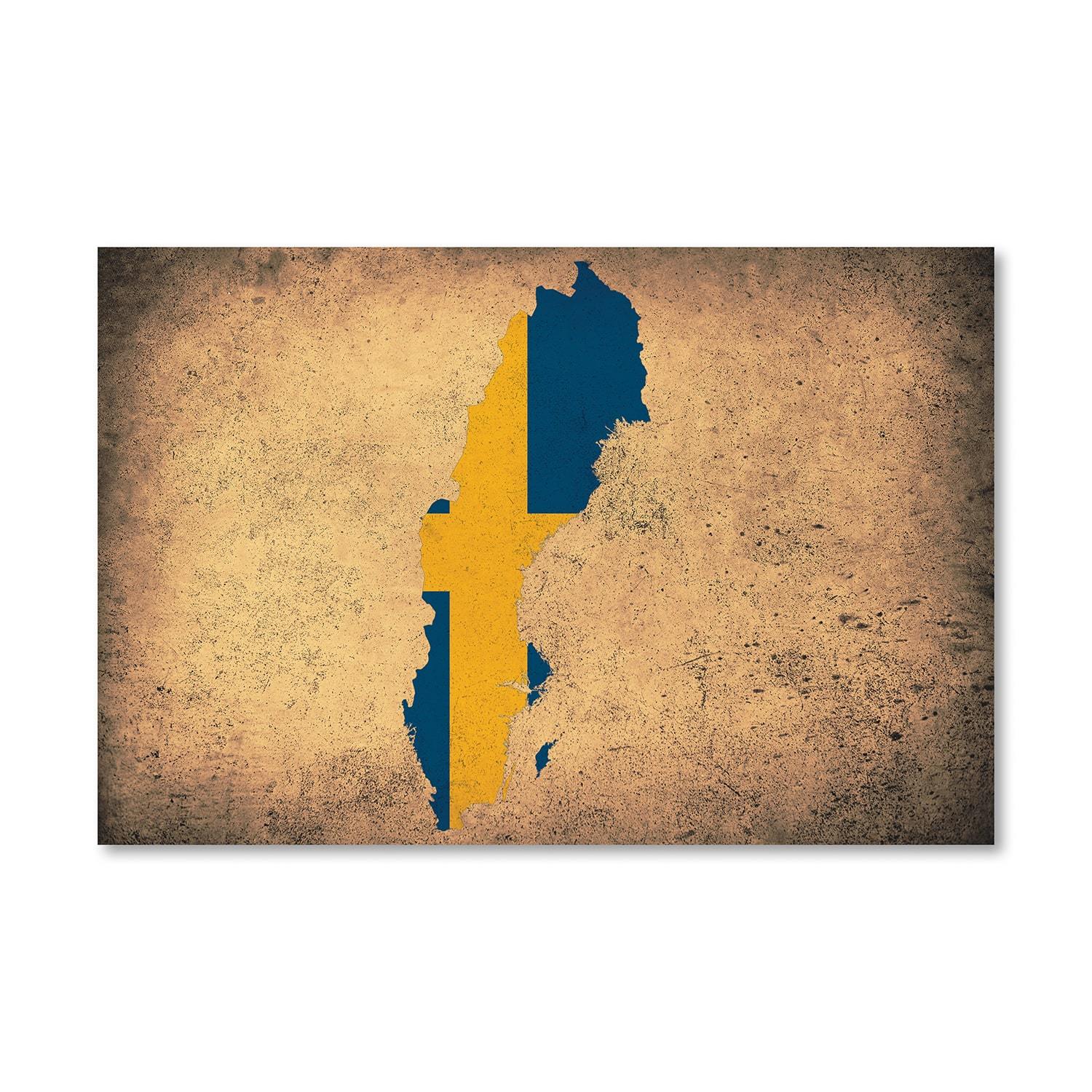 Sweden Canvas Art Clock Canvas