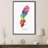 Sweden Rainbow Canvas Art Clock Canvas