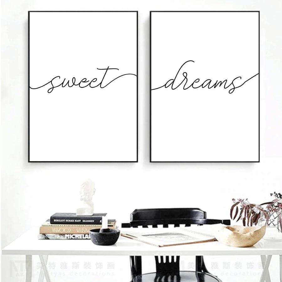 Sweet Dreams Canvas Art Clock Canvas