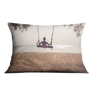Swinging Beach Cushion Cushion 48 x 33cm Clock Canvas