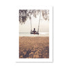 Swinging Beach Print Art Clock Canvas