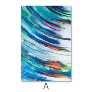 Swirling Abstract Canvas Art Clock Canvas