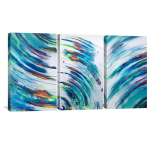 Swirling Abstract Canvas Art Clock Canvas