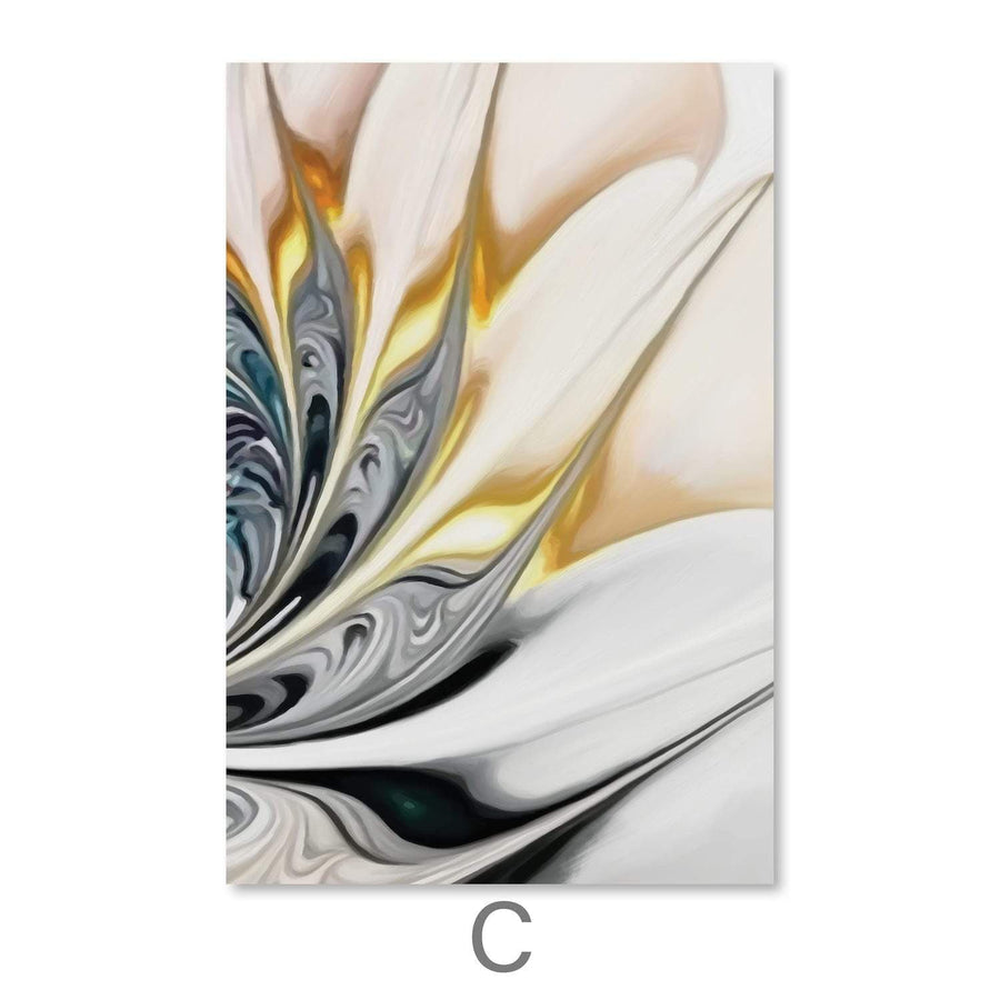 Swirling Beauty Canvas Art C / 40 x 60cm / Unframed Canvas Print Clock Canvas