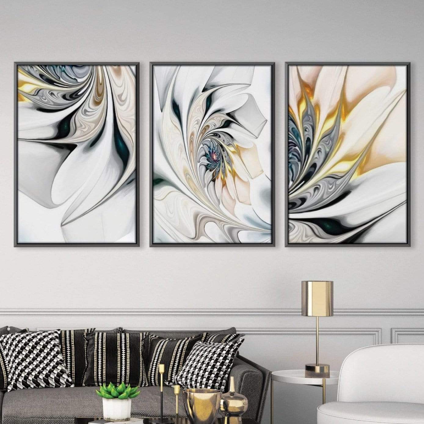 Swirling Beauty Canvas Art Clock Canvas
