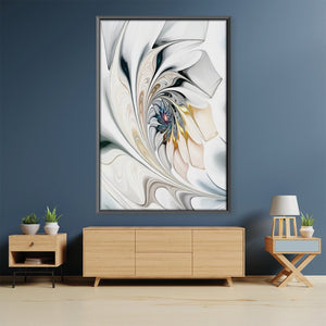 Swirling Beauty Canvas - XL Art 100 x 150cm / Unframed Canvas Print Clock Canvas