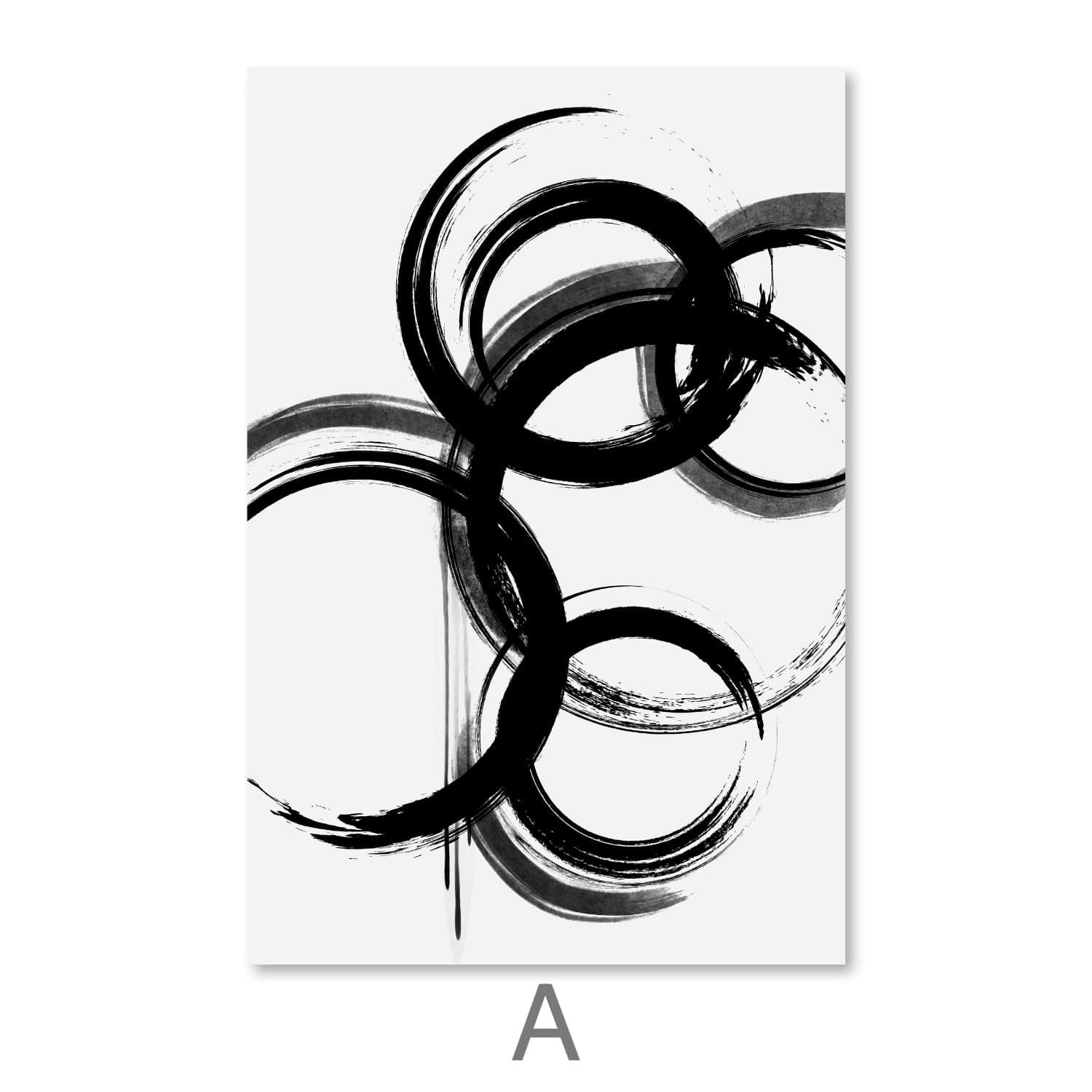 Swirling Noir Canvas Art A / 30 x 45cm / Unframed Canvas Print Clock Canvas
