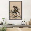 Swirling Stallion Oil Painting Oil 30 x 45cm / Oil Painting Clock Canvas
