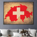 Switzerland Canvas Art Clock Canvas