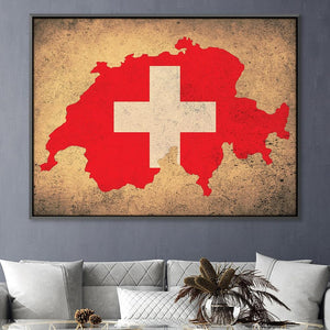 Switzerland Canvas Art Clock Canvas