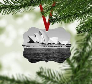 Sydney Opera House Ornament Christmas Ornament Victorian 10.8 x 8cm Clock Canvas