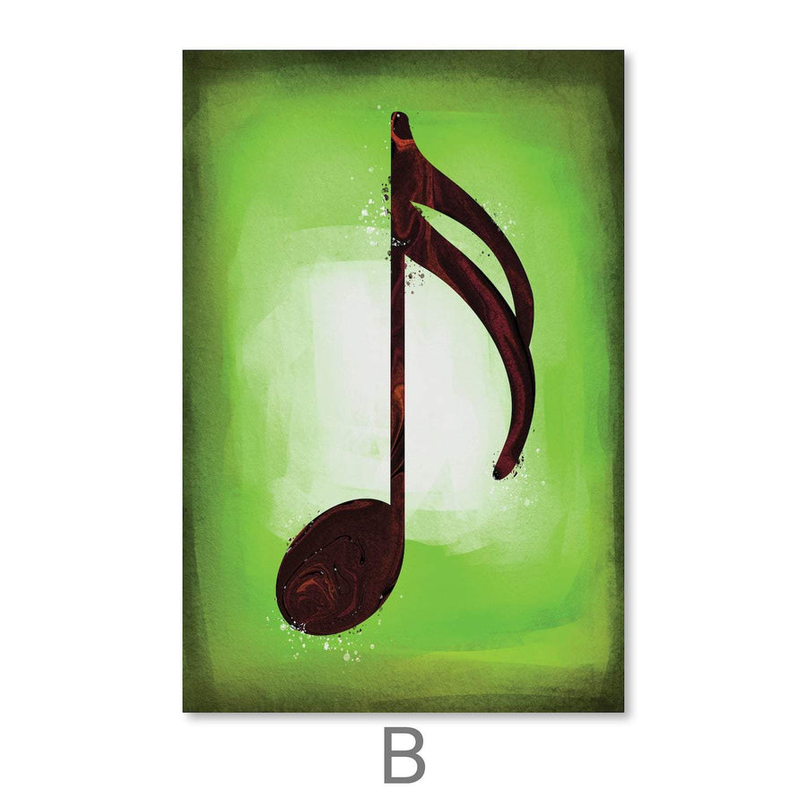 Symbols Of Sounds Canvas Art B / 30 x 45cm / Unframed Canvas Print Clock Canvas