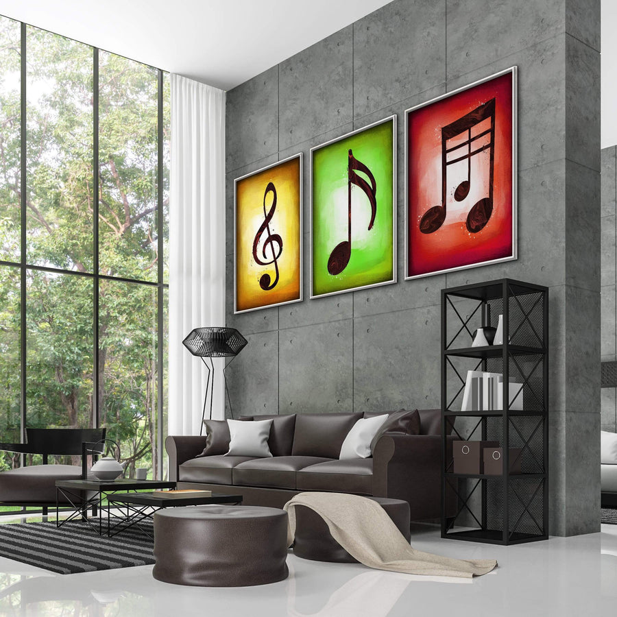 Symbols Of Sounds Canvas Art Clock Canvas