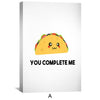 Taco and Avo Canvas Art Clock Canvas
