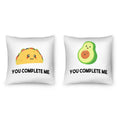Taco and Avo Cushion Cushion Clock Canvas