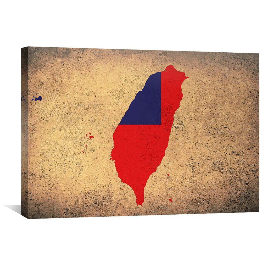 Taiwan Canvas Art 45 x 30cm / Unframed Canvas Print Clock Canvas