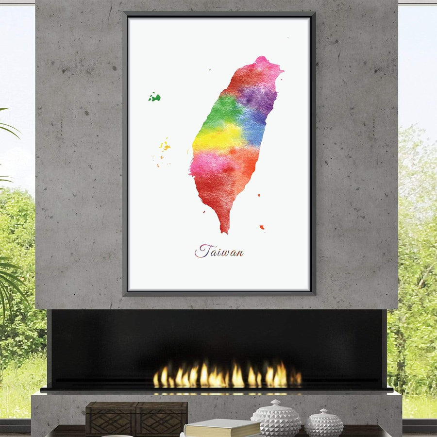 Taiwan Rainbow Canvas Art Clock Canvas