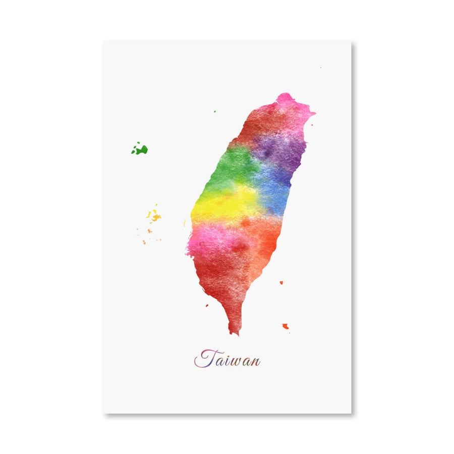 Taiwan Rainbow Canvas Art Clock Canvas
