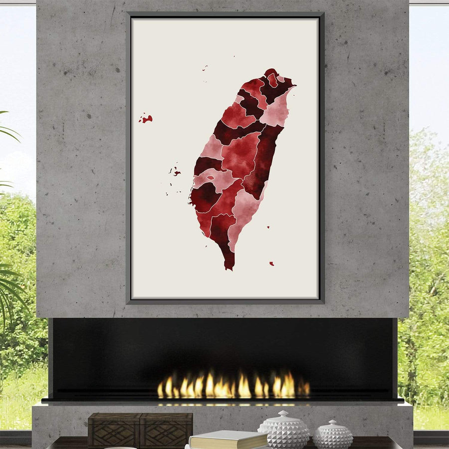 Taiwan Watercolor Canvas Art Clock Canvas