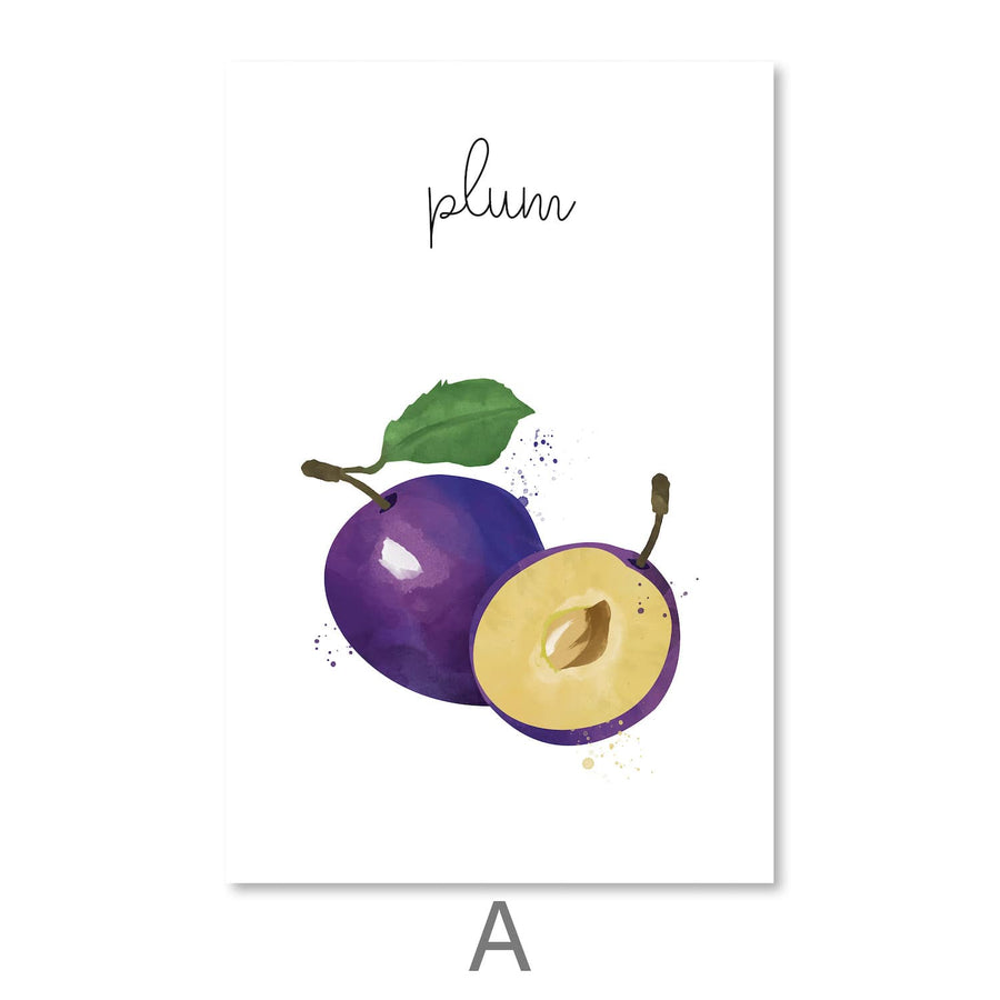 Tasteful Fruits Canvas Art A / 30 x 45cm / Unframed Canvas Print Clock Canvas