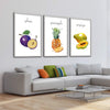 Tasteful Fruits Canvas Art Clock Canvas