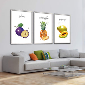 Tasteful Fruits Canvas Art Clock Canvas
