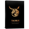 Taurus - Gold Canvas Art 30 x 45cm / Unframed Canvas Print Clock Canvas