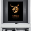 Taurus - Gold Clock Canvas
