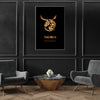 Taurus - Gold Clock Canvas