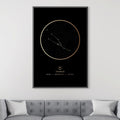 Taurus Traits Gold Canvas Art Clock Canvas
