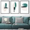 Teal Prestine Canvas Art Clock Canvas