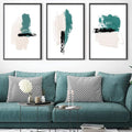Teal Prestine Canvas Art Clock Canvas