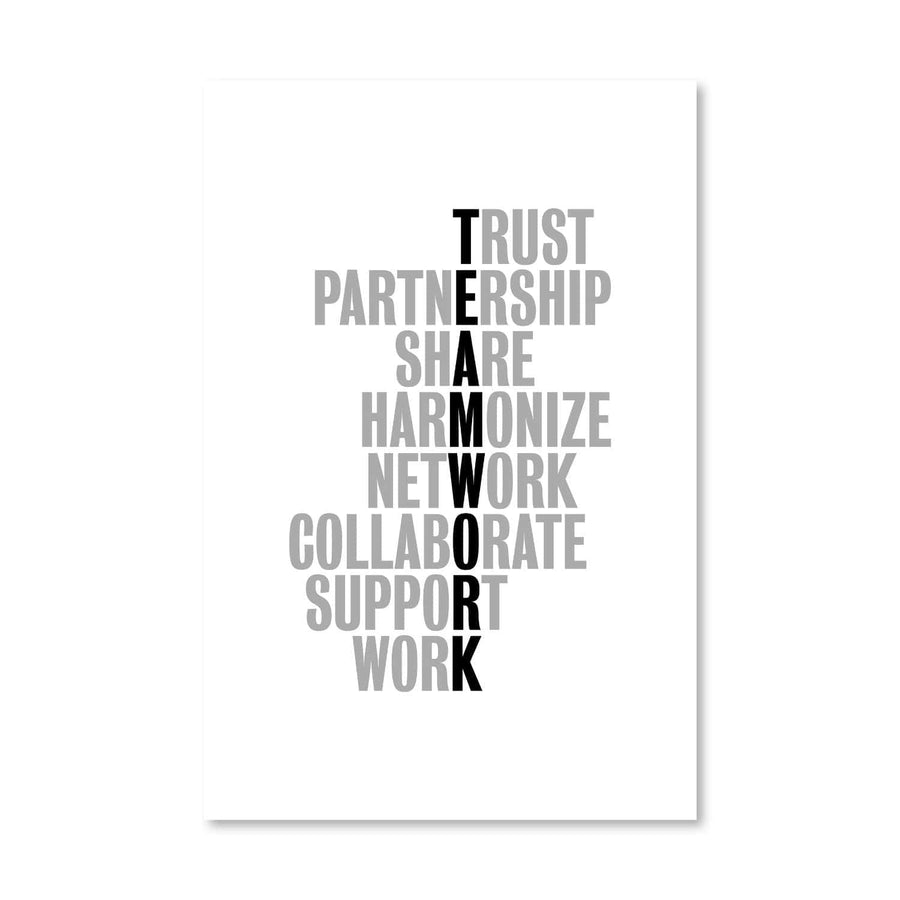 Teamwork Canvas Art Clock Canvas