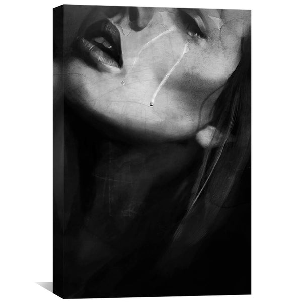 Tears Canvas Art 30 x 45cm / Unframed Canvas Print Clock Canvas
