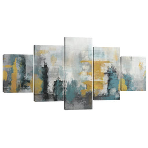 Tempered Shades Canvas - 5 Panel Art 5 Panel / Large / Standard Gallery Wrap Clock Canvas