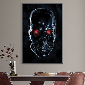 Terminator Head Canvas Art 30 x 45cm / Unframed Canvas Print Clock Canvas